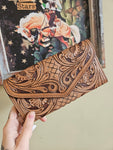 Tooled Leather Ladies Wallet
