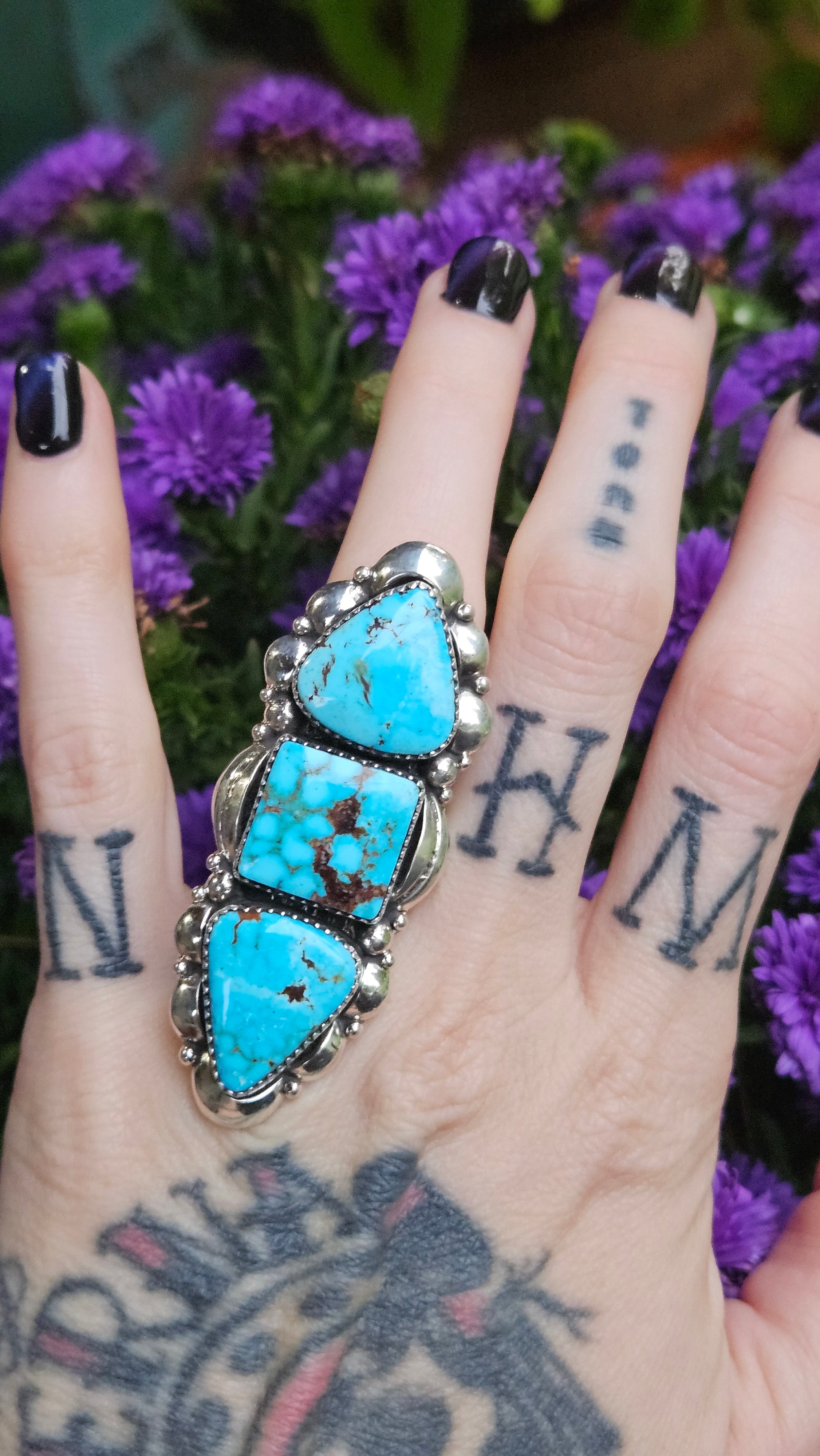 Thick Gorgeous Blue Kingman Statement Ring