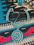 Turquoise Cluster Statement Necklace SALE