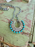 Turquoise Horseshoe Necklace