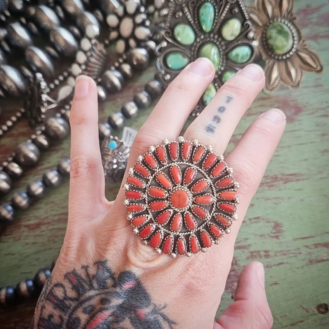 Coral Cluster Statement Ring SALE