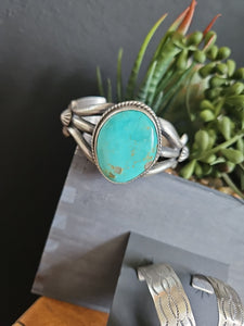 Sandcast Turquoise Chimney Butte Statement Cuff SALE