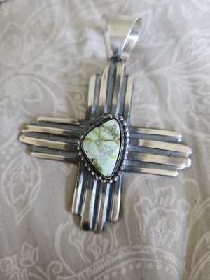 Chimney Butte Palomino Zia Cross Pendant