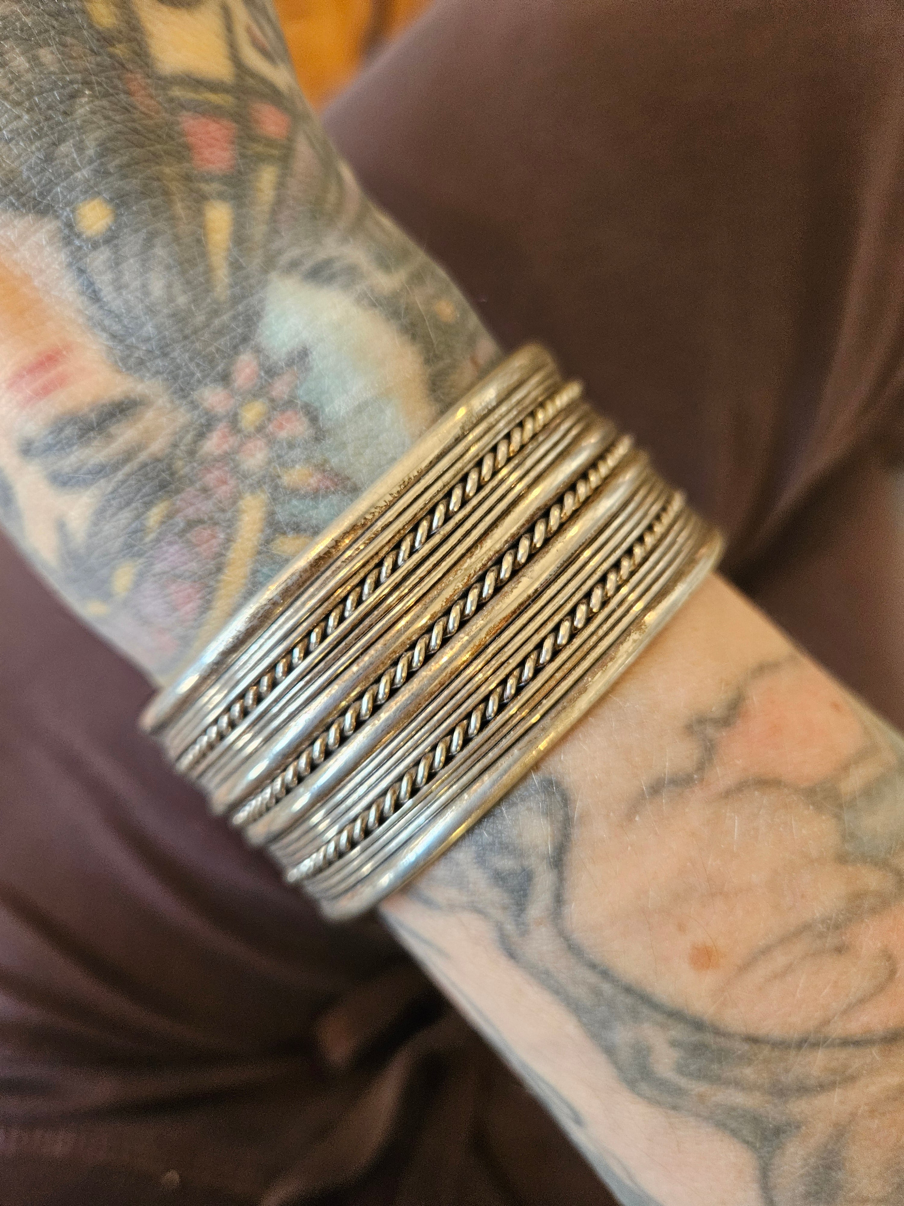 Sterling Rope Cuff