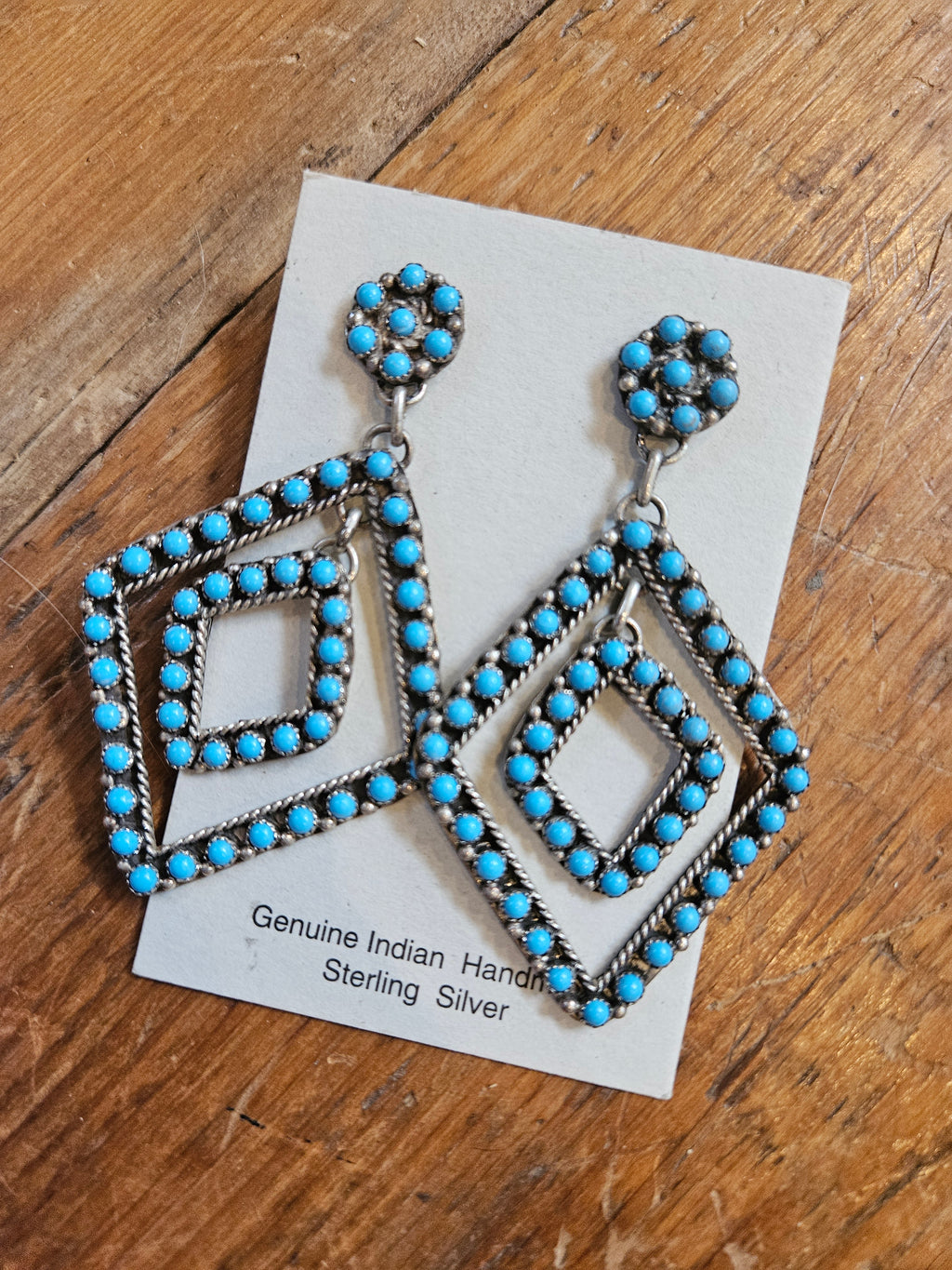 Turquoise Diamond Statement Earrings SALE