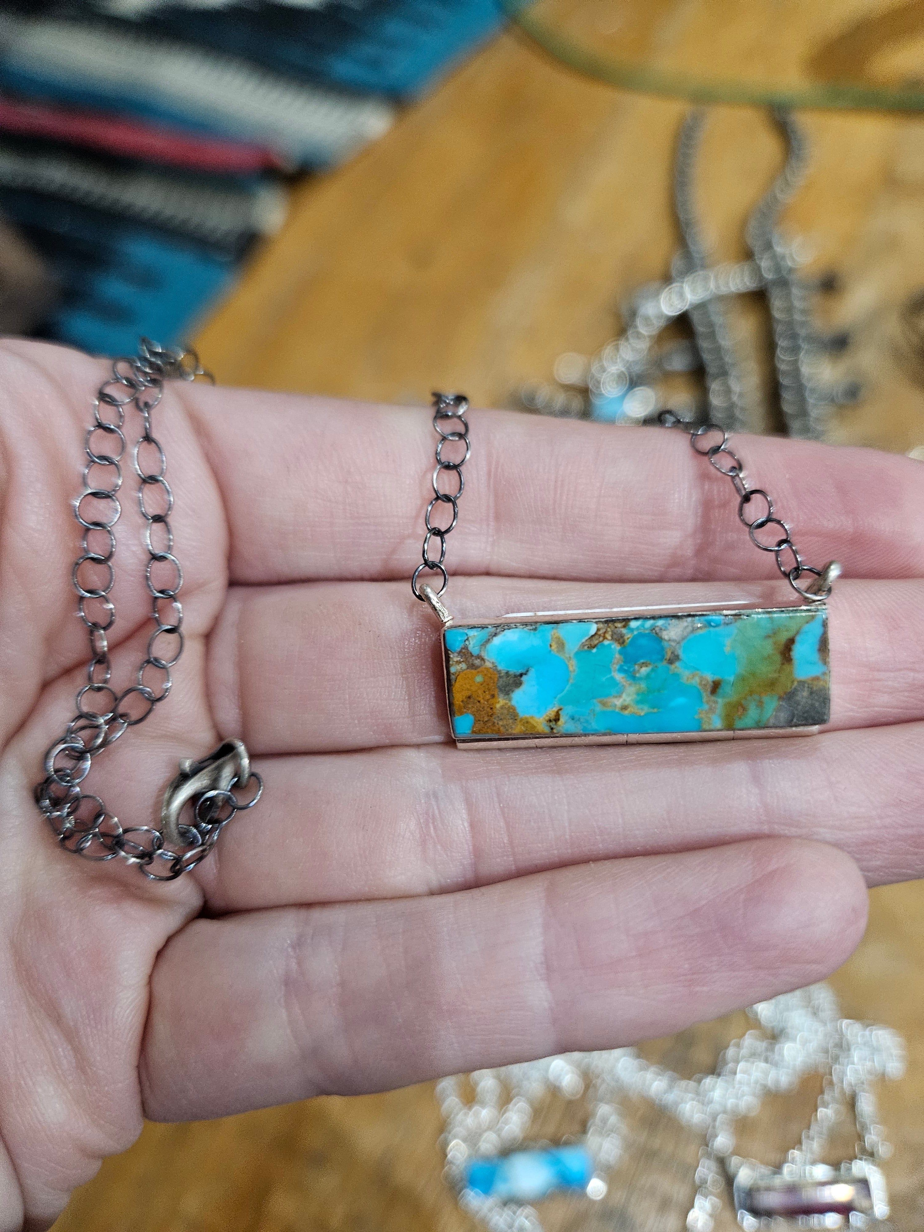 Turquoise Bar Necklace