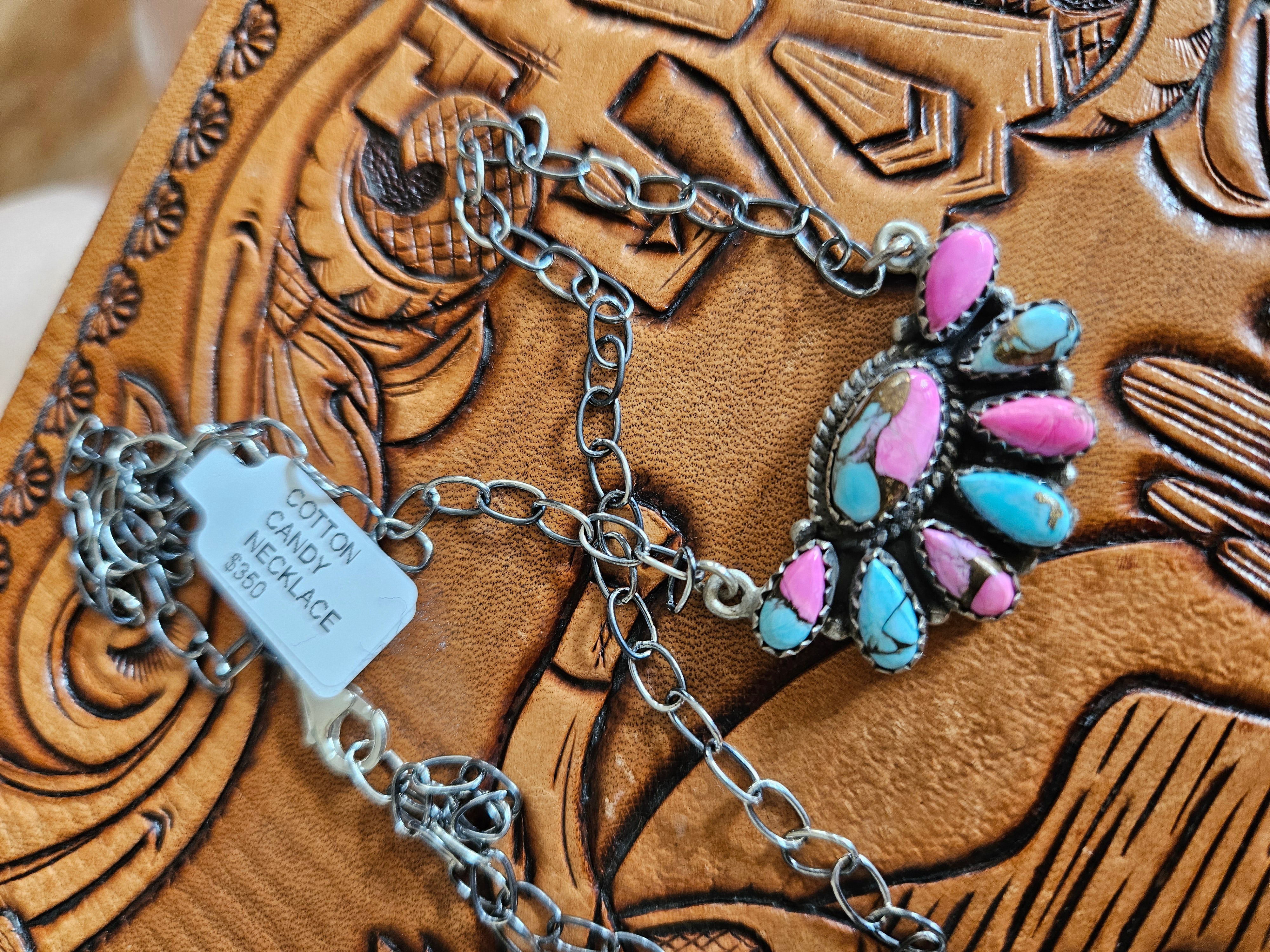 Cotton Candy Cluster Necklace