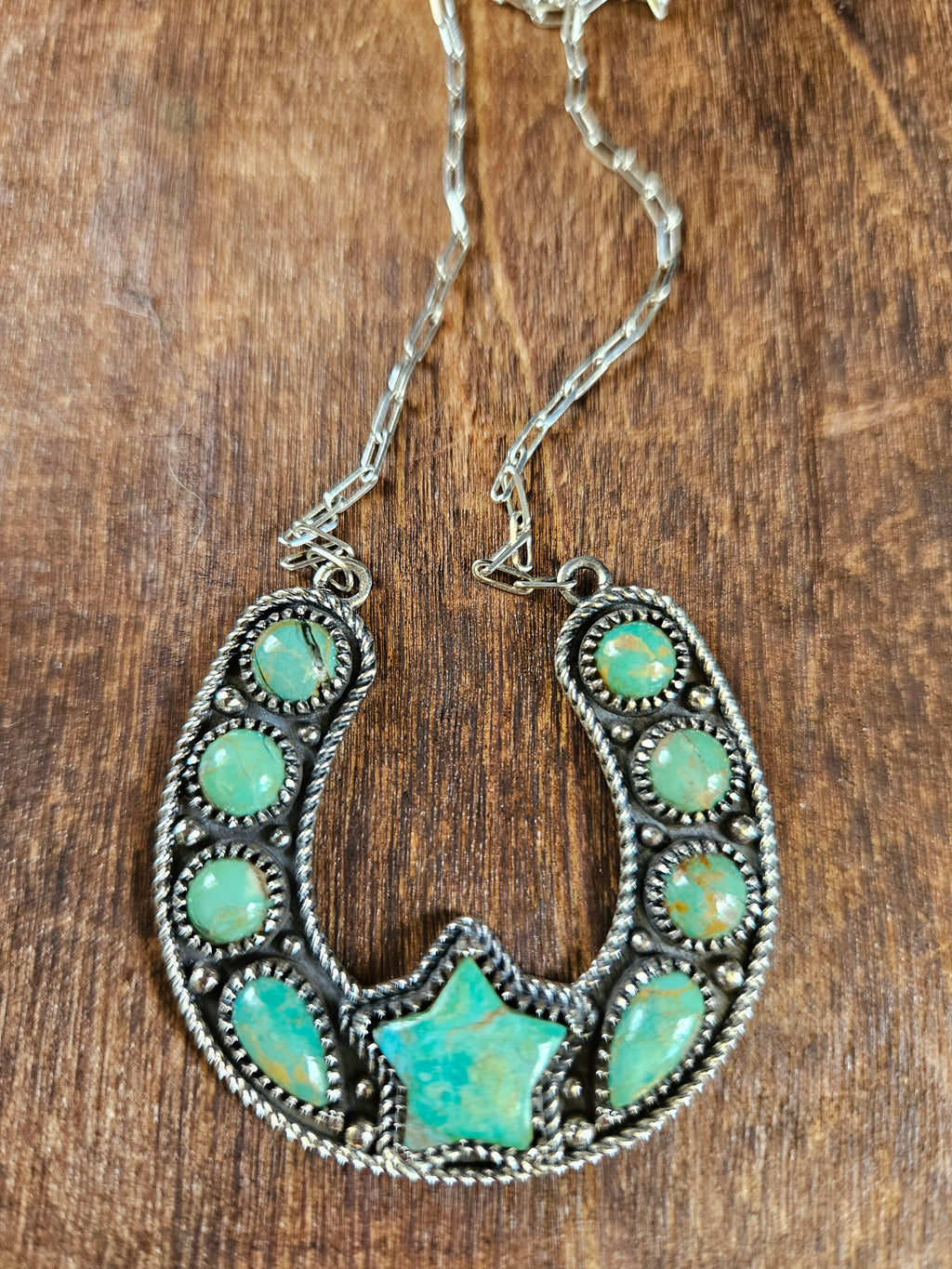 Turquoise Horseshoe Necklace