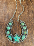 Turquoise Horseshoe Necklace