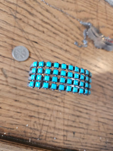 Vintage 4 Row Turquoise Cuff