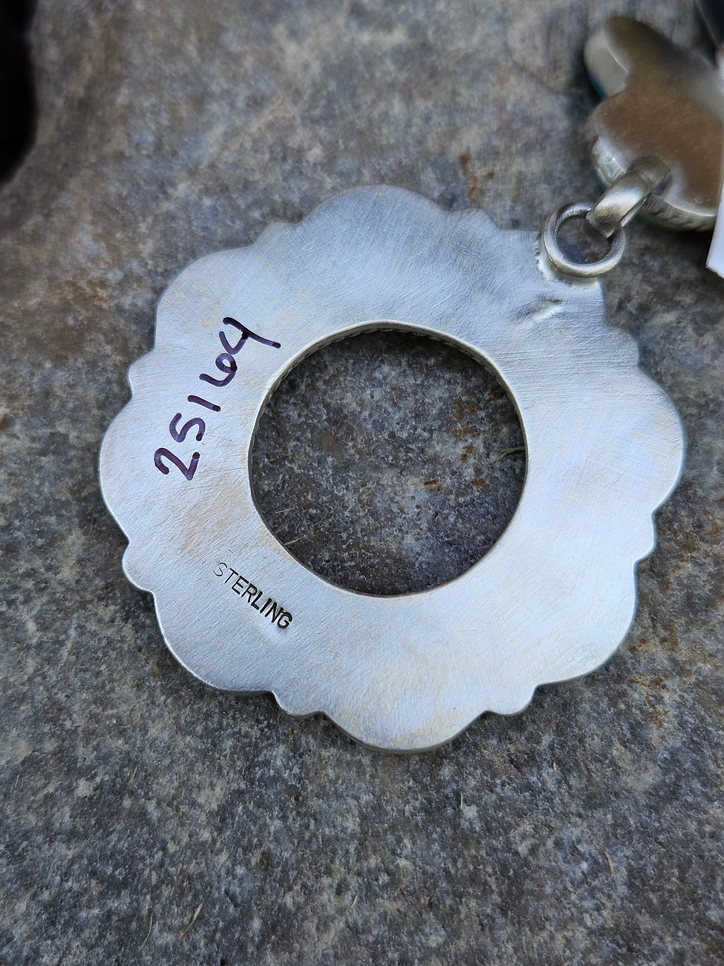 Big Turquoise Circle Cluster Statement Pendant SALE