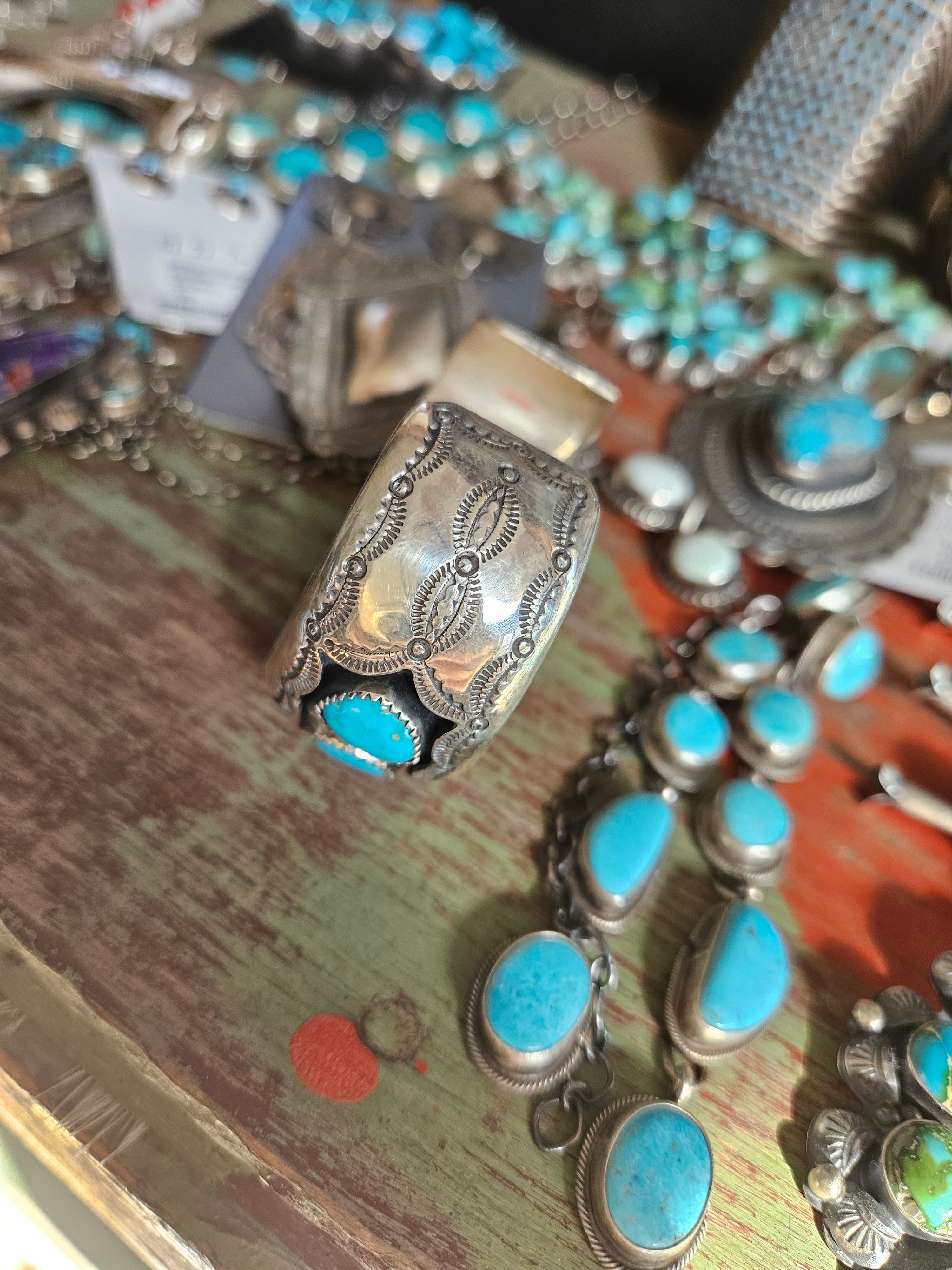 Big Statement Turquoise Shadowbox Cuff