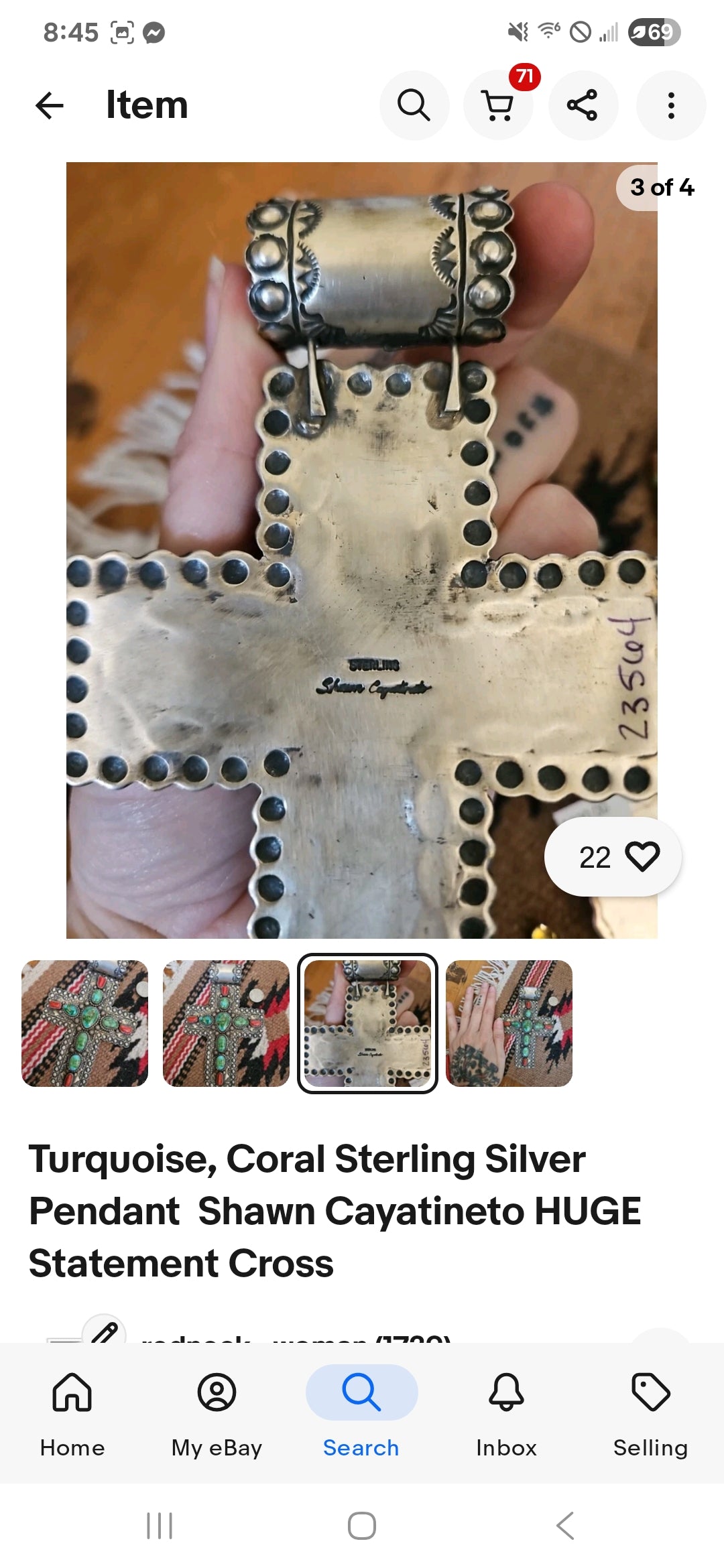 Huge Statement Cross 5.75" tall SALE