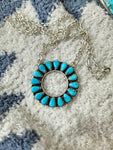 Turquoise Circle Necklace