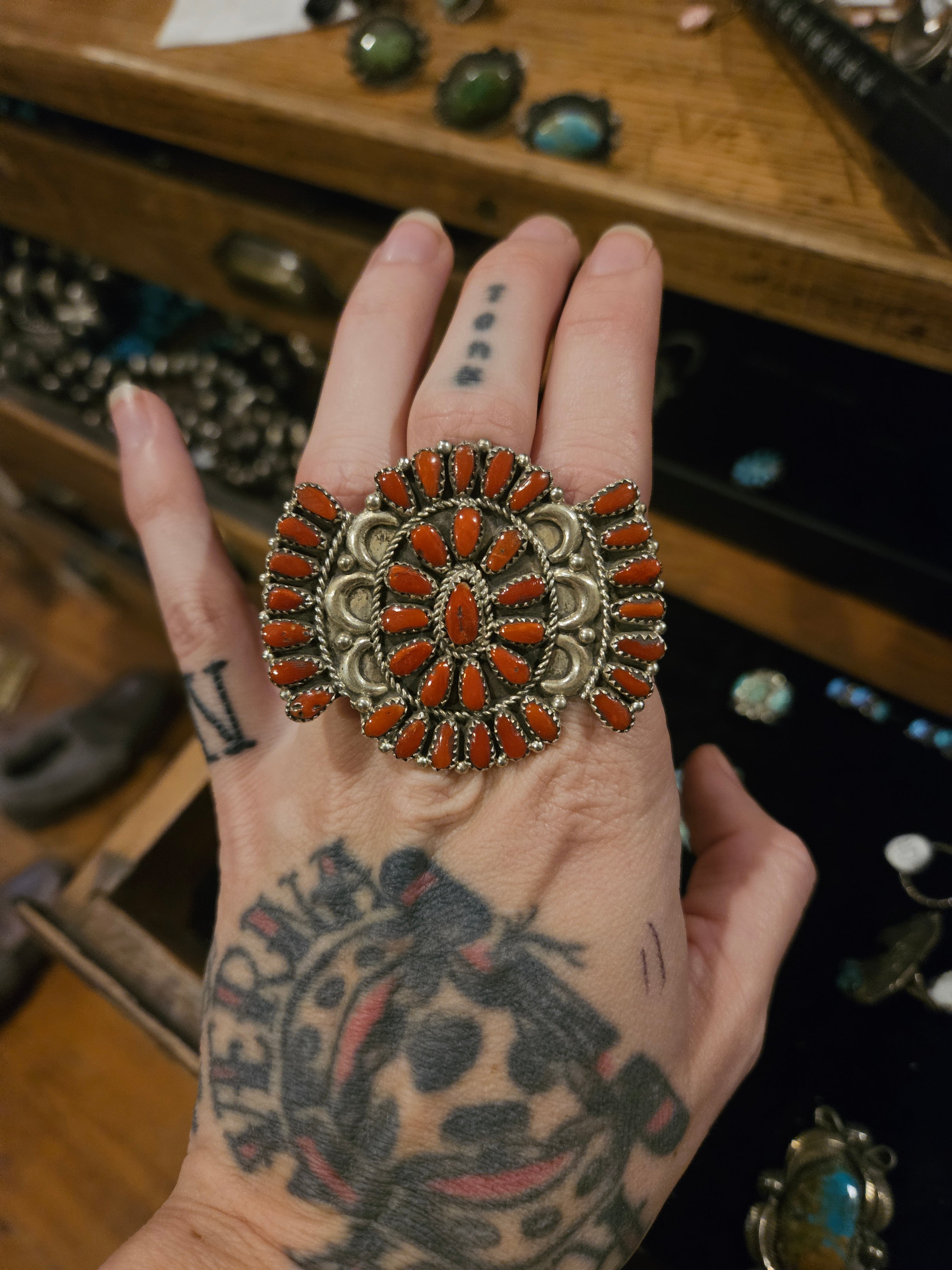 Coral Cluster Statement Ring SALE