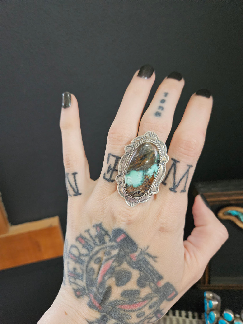 Turquoise Concho Ring