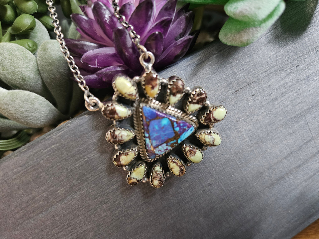 Purple Mojave Cluster Necklace SALE