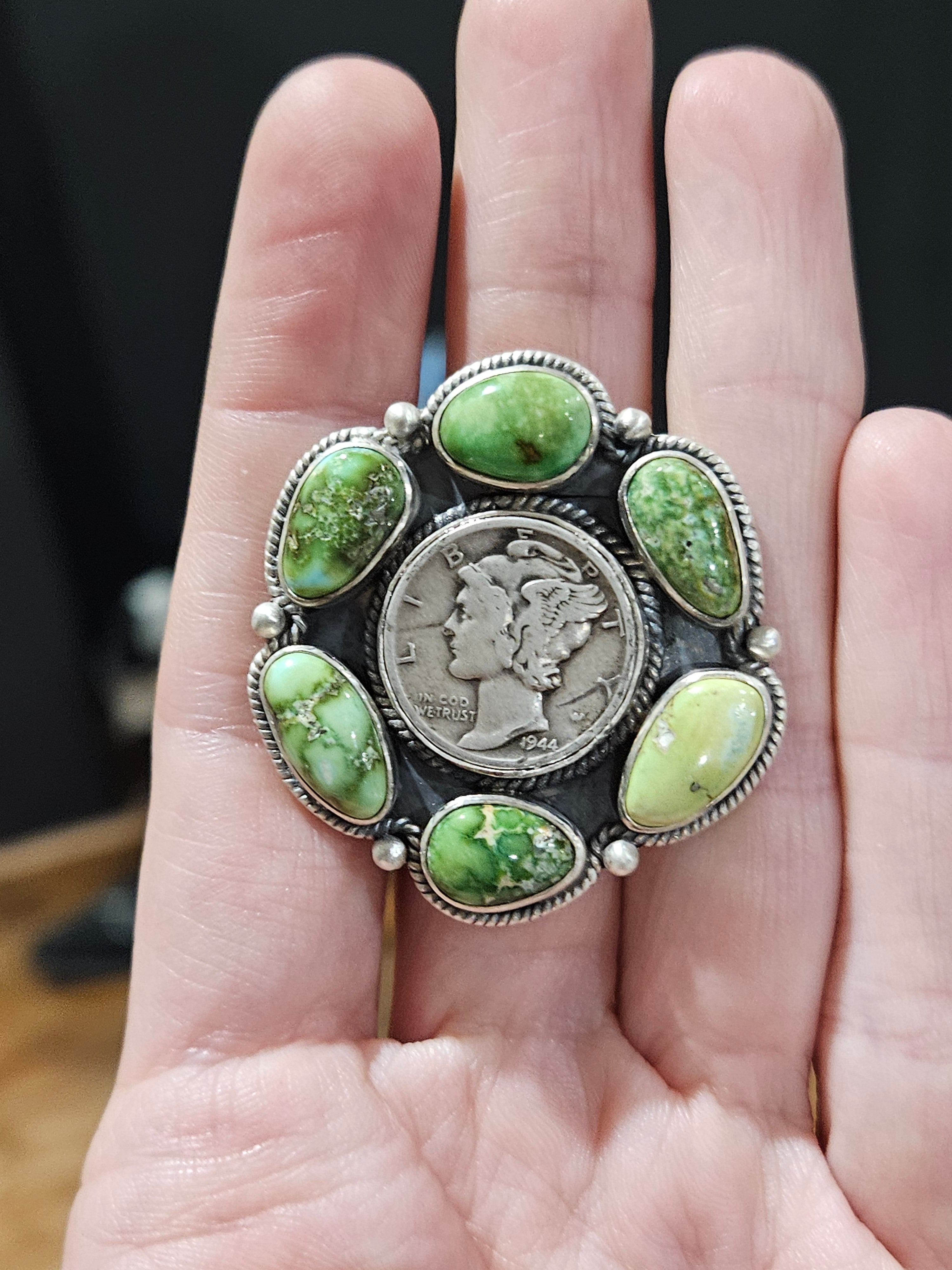 Sonoran Gold Liberty Dime Cluster Ring