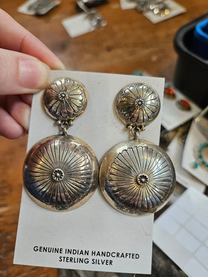 Vintage Style Dome Button Earrings SALE
