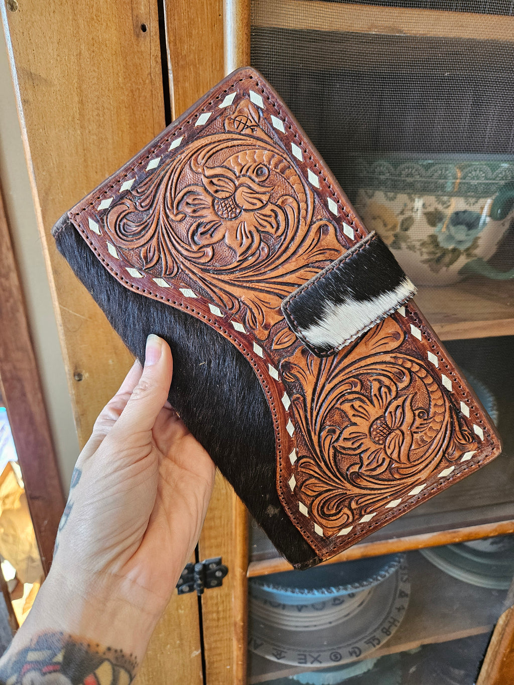 Cowhide Clutch Wallet Card Holder READ DESCRIPTION