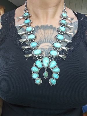Sonoran Gold Squash Blossom Necklace SALE