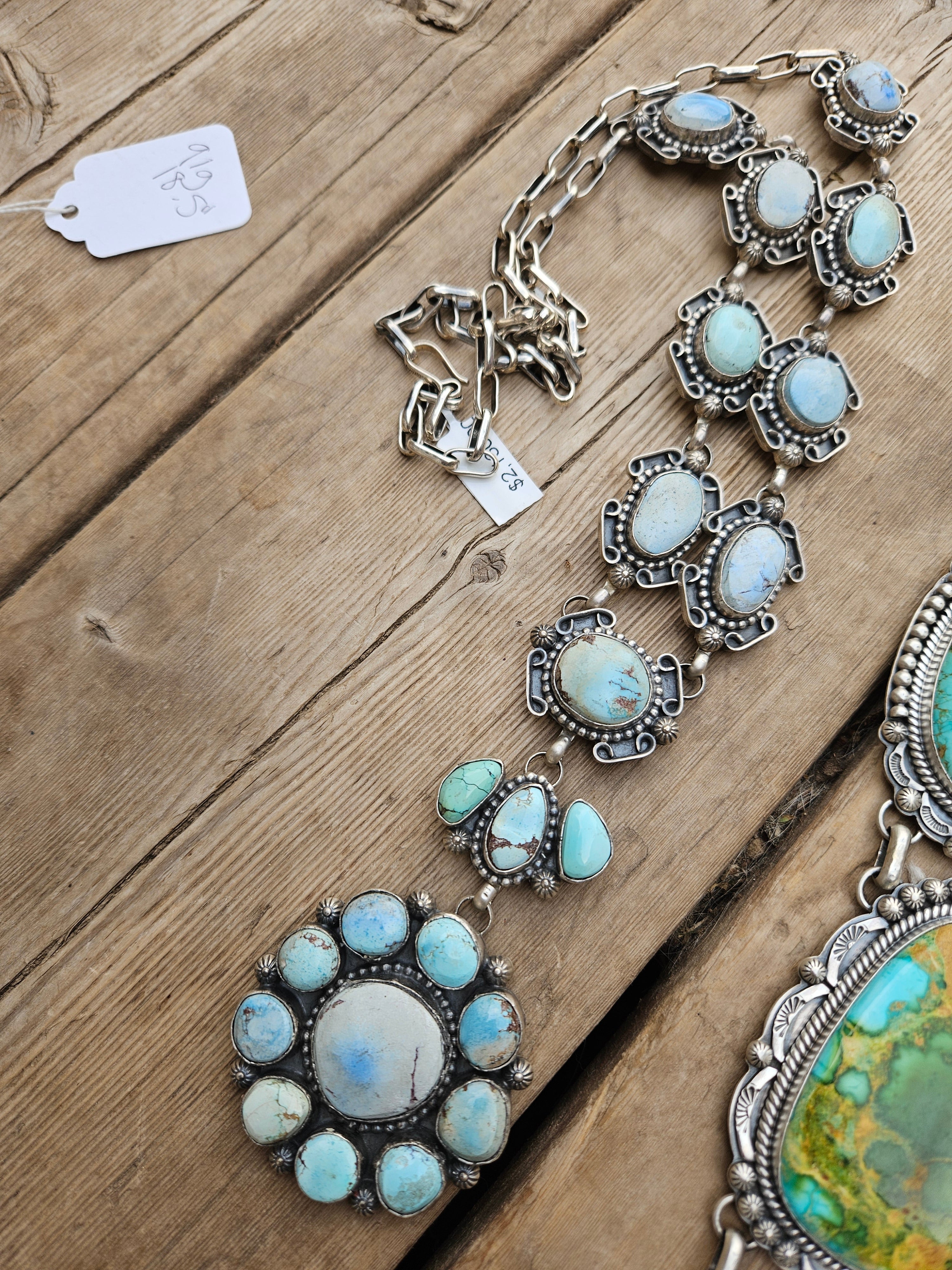 Golden Hills Turquoise Lariat Necklace