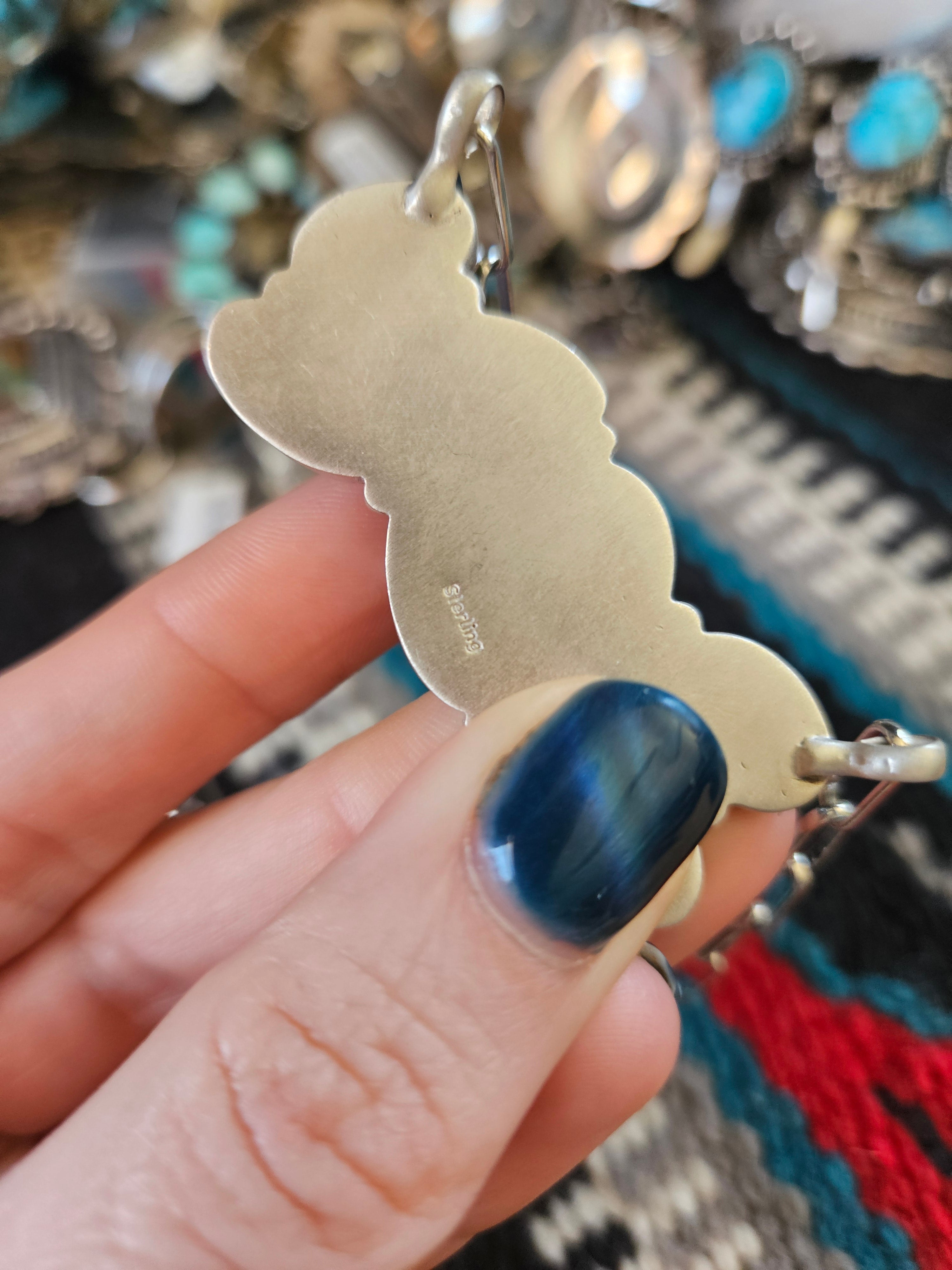 Turquoise Cluster Bar Necklace
