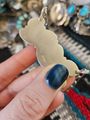 Turquoise Cluster Bar Necklace