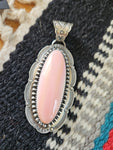 Pink Conch Big Oval Pendant