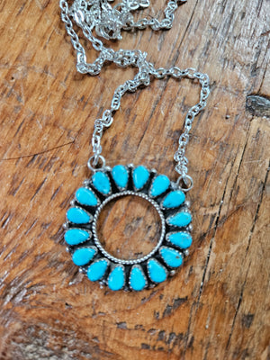 Turquoise Circle Necklace
