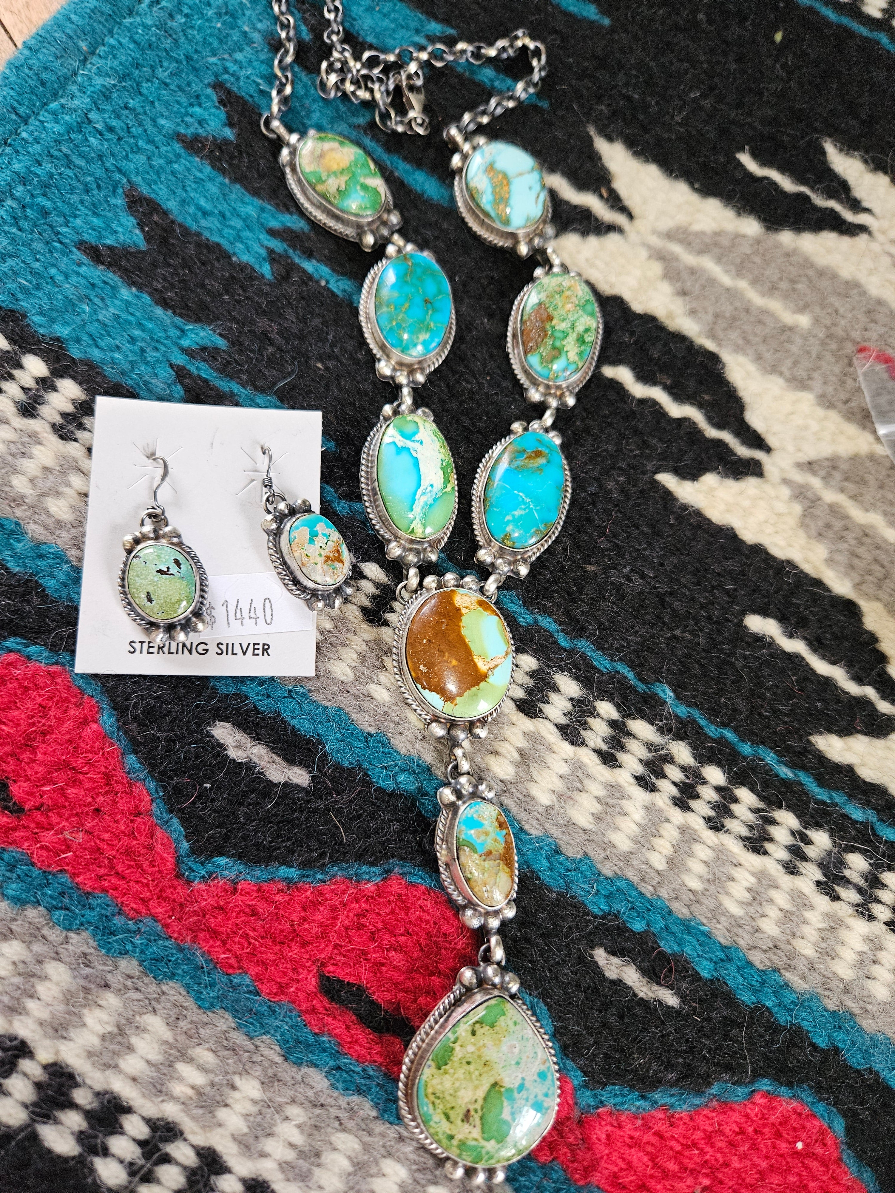 Royston Turquoise Lariat Set