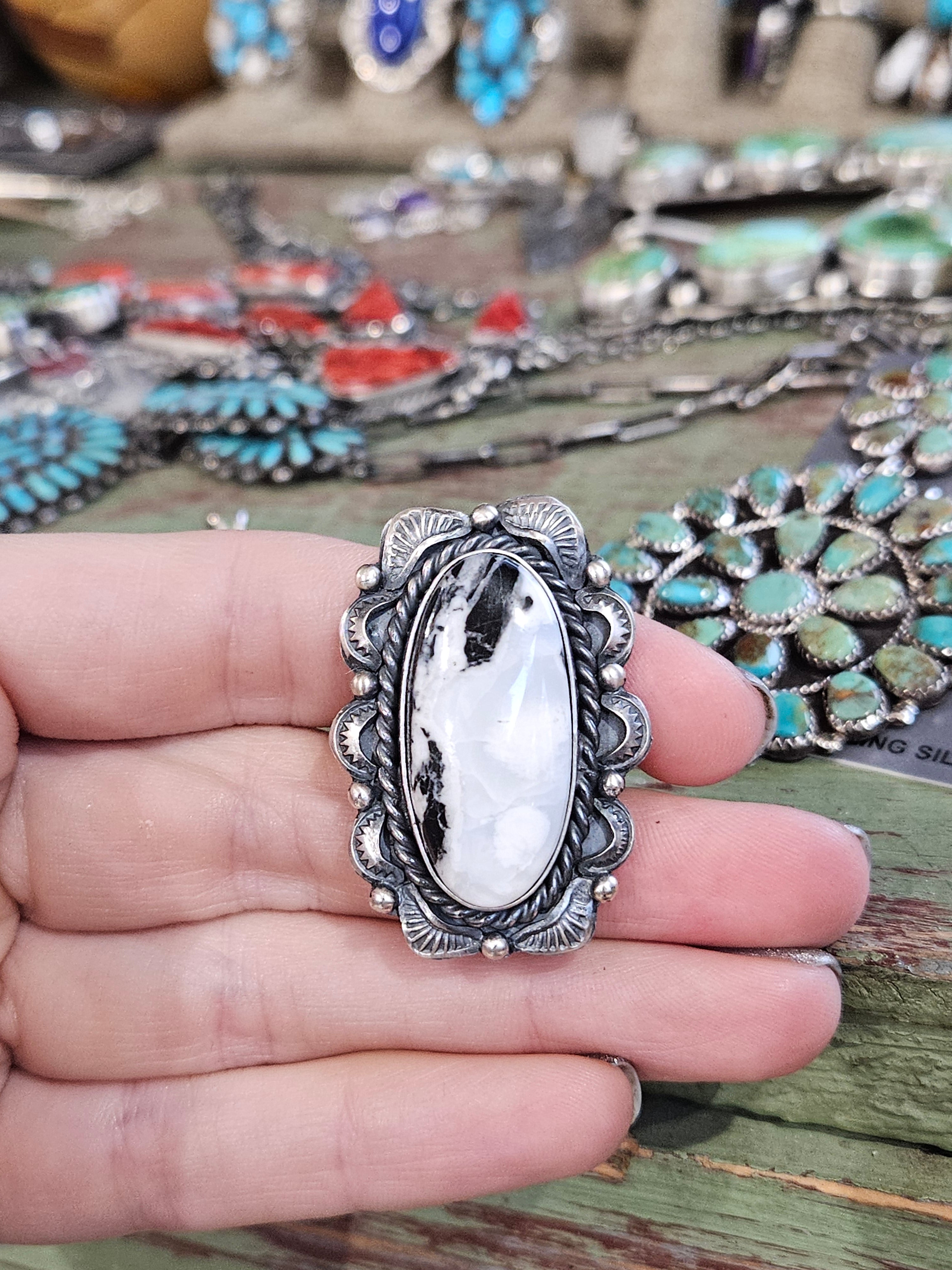 Big White Buffalo Statement Ring SALE