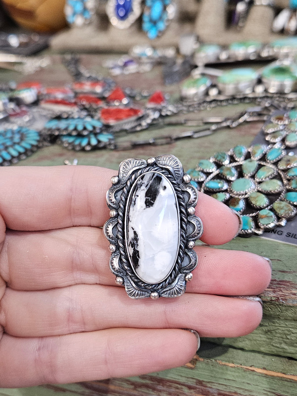 Big White Buffalo Statement Ring SALE