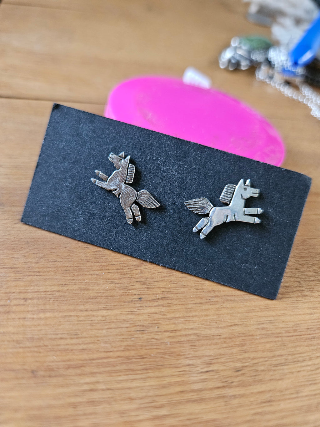 Little Silver Horse Earrings
