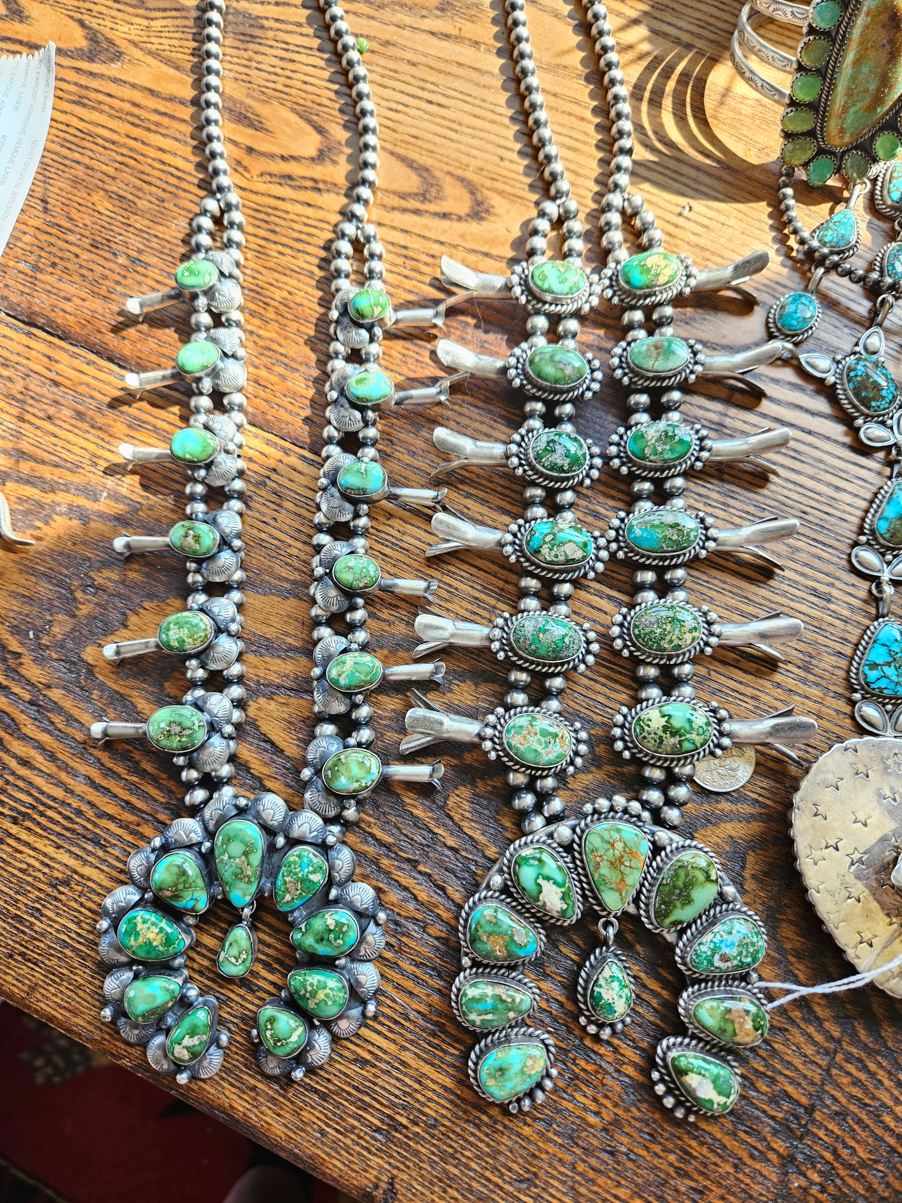 Gorgeous Sonoran Gold Squash Blossom Necklace Set SALE