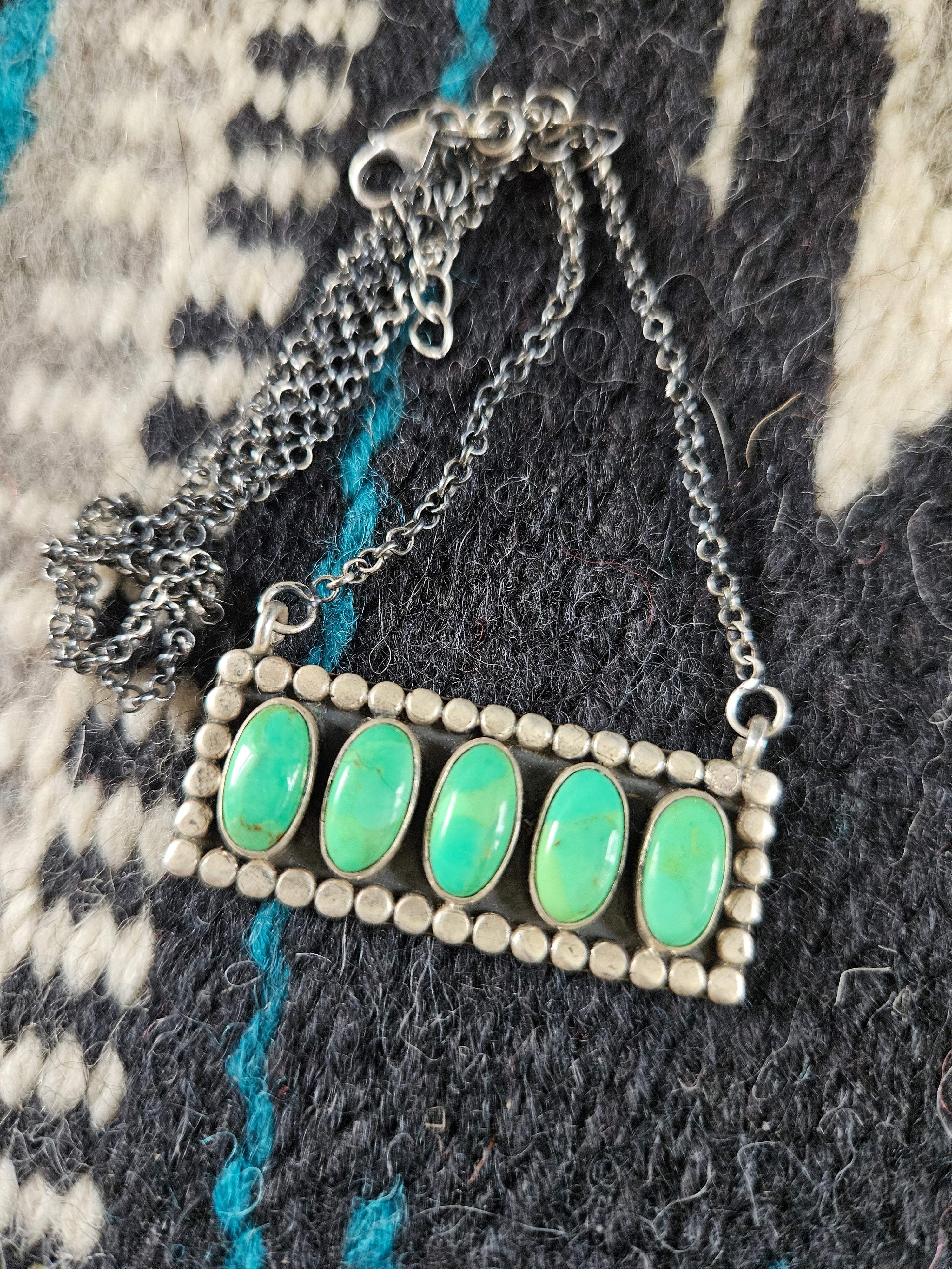 Lime Green Mojave Bar Necklace