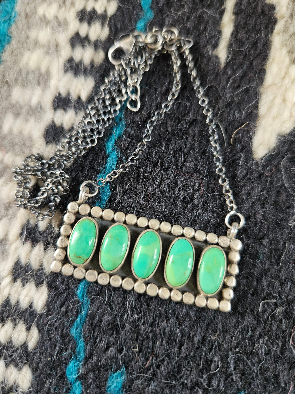Lime Green Mojave Bar Necklace