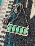 Lime Green Mojave Bar Necklace