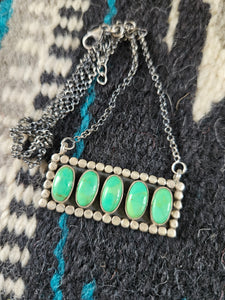 Lime Green Mojave Bar Necklace