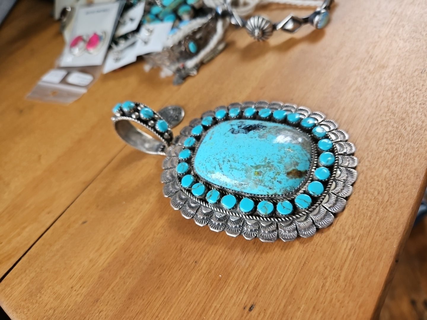 Huge Turquoise Cluster Pendant