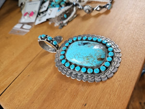 Huge Turquoise Cluster Pendant