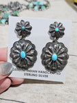 Turquoise Concho Earrings