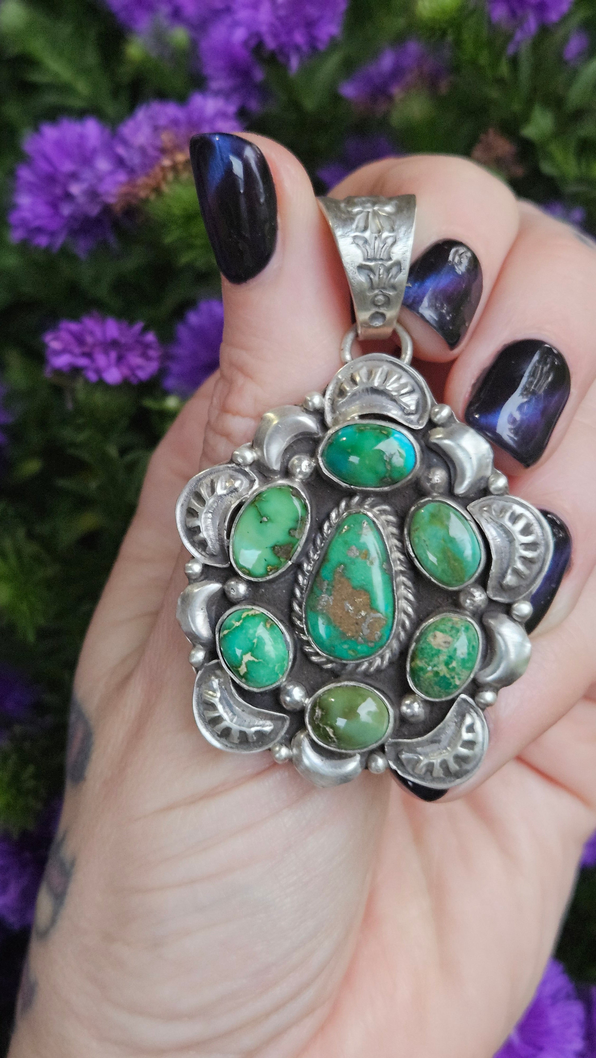 GORGEOUS Green Sonoran Cluster Pendant