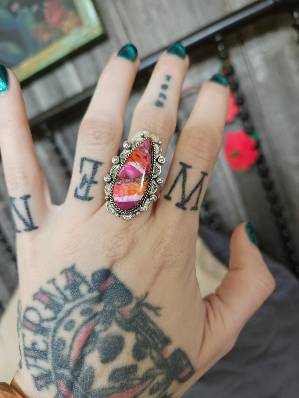 Pink Dahlia Ring