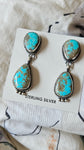 Two Stone Number 8 Turquoise Earrings