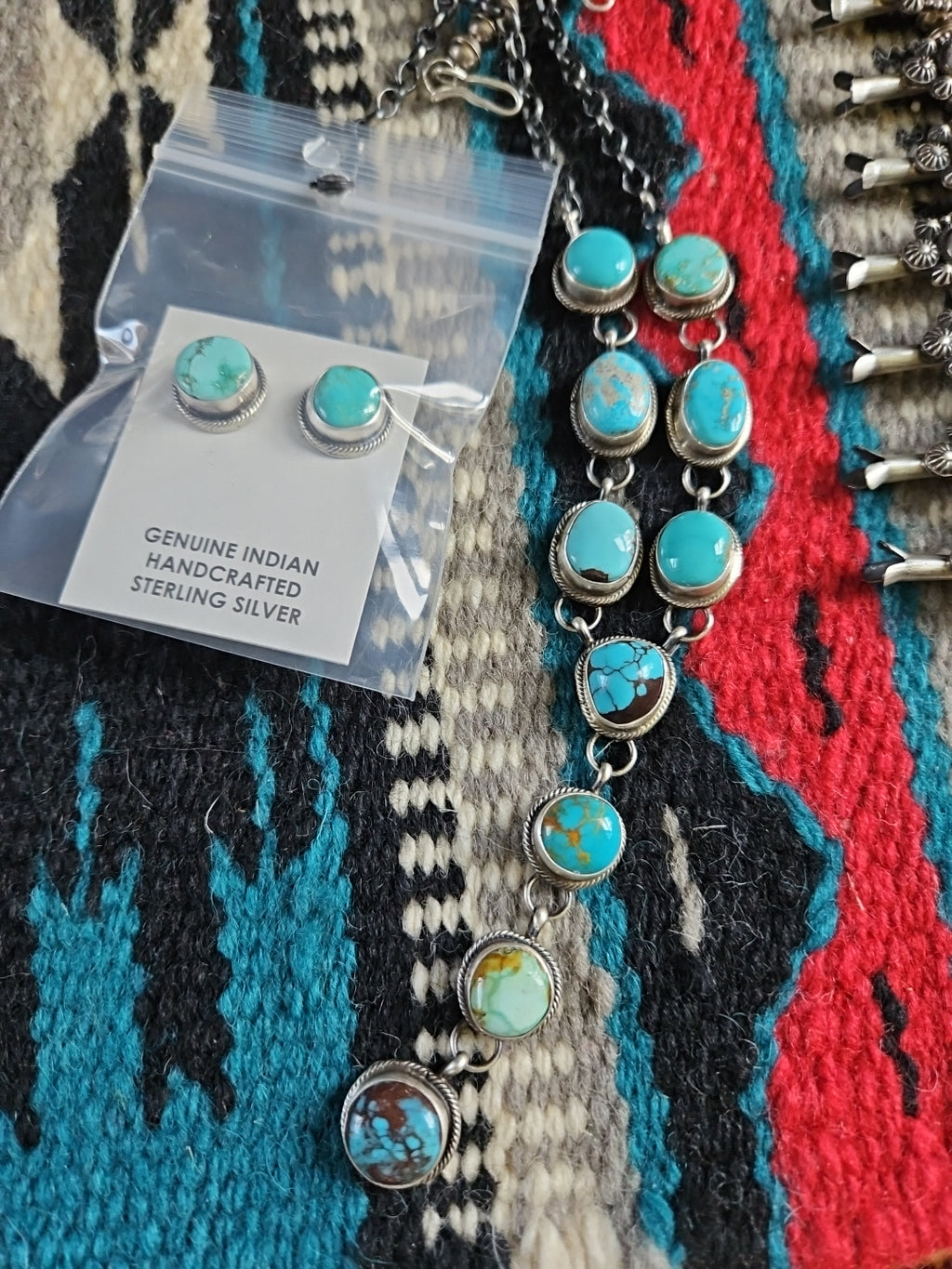 Turquoise Lariat Necklace Set SALE