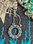 Purple Mojave Circle Necklace