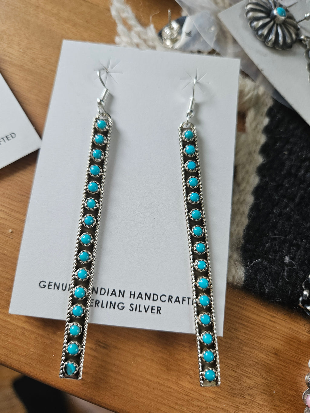 Turquoise Snakeeye Dangle Earrings