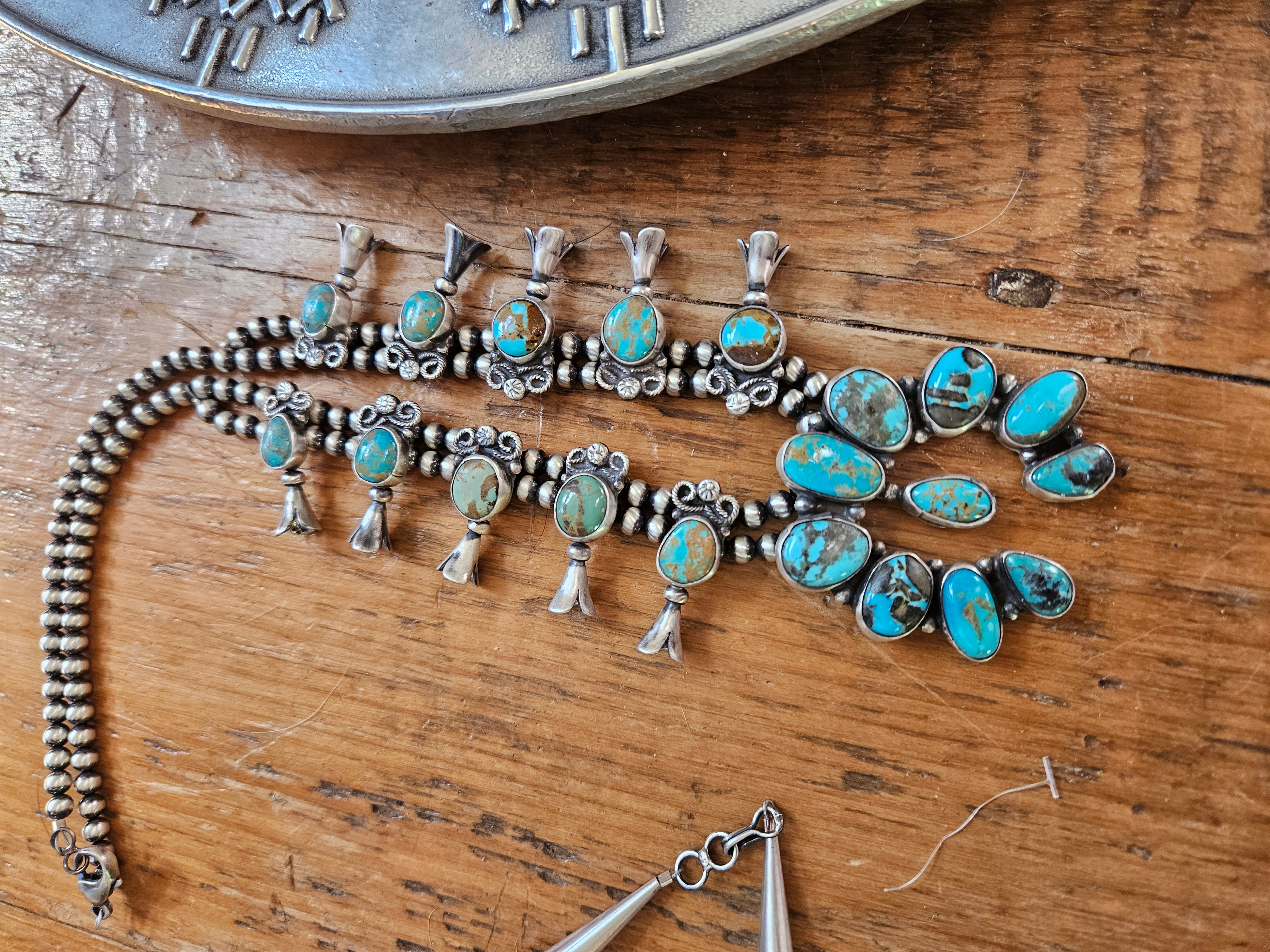 Turquoise Squash Blossom Necklace