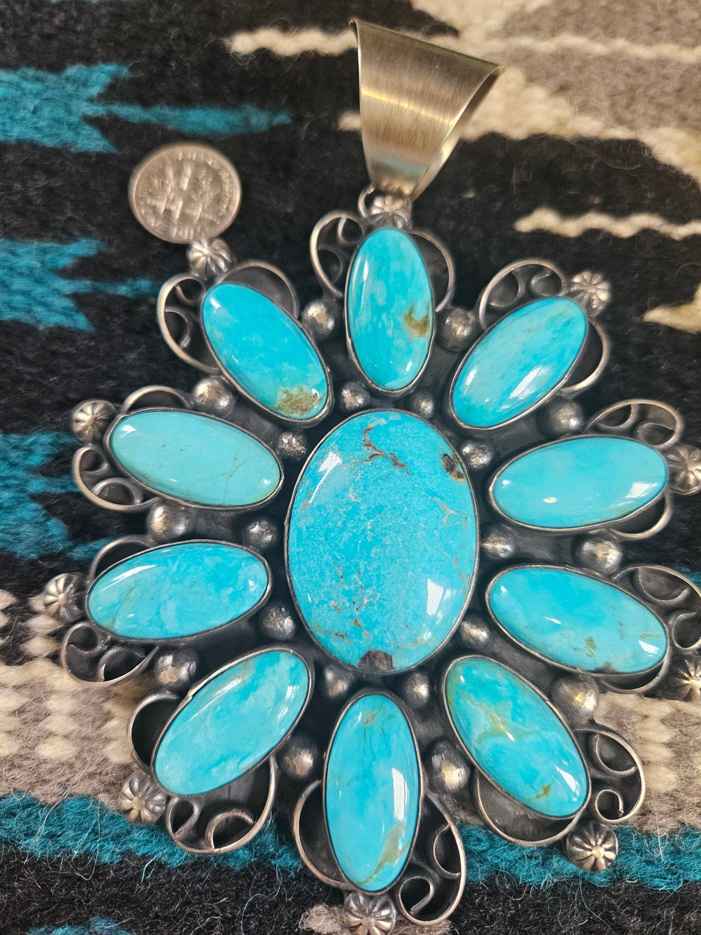Big Chimney Butte Turquoise Cluster Pendant